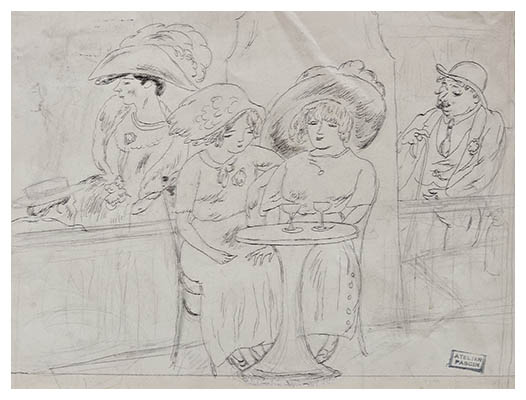 Jules Pascin Au cafe (Les deux lesbiennes) 1906